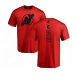 Hockey New Jersey Devils #6 Andy Greene Red One Color Backer T-Shirt