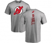 Hockey New Jersey Devils #9 Taylor Hall Ash Backer T-Shirt
