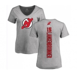 Hockey Women New Jersey Devils #15 Jamie Langenbrunner Ash Backer T-Shirt