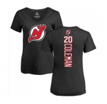 Hockey Women New Jersey Devils #20 Blake Coleman Black Backer T-Shirt