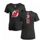 Hockey Women New Jersey Devils #31 Eddie Lack Black Backer T-Shirt