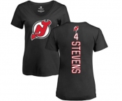 Hockey Women New Jersey Devils #4 Scott Stevens Black Backer T-Shirt