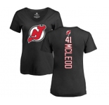 Hockey Women New Jersey Devils #41 Michael McLeod Black Backer T-Shirt