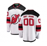 Youth New Jersey Devils Customized Fanatics Branded White Away Breakaway Hockey Jersey