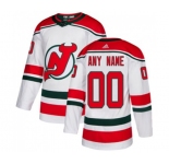 Youth New Jersey Devils Customized Premier White Alternate Hockey Jersey