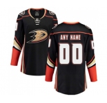 Women Anaheim Ducks Customized Fanatics Branded Black Home Breakaway Hockey Jersey