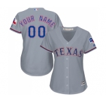 Women's Texas Rangers Customized Authentic Grey Road Cool Base Baseball Jersey