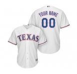 Youth Texas Rangers Customized Replica White Home Cool Base Baseball Jersey