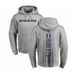 Football Baltimore Ravens #11 Seth Roberts Ash Backer Pullover Hoodie