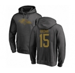 Football Baltimore Ravens #15 Marquise Brown Ash One Color Pullover Hoodie