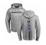 Football Baltimore Ravens #34 Anthony Averett Ash Backer Pullover Hoodie