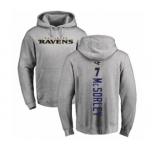 Football Baltimore Ravens #7 Trace McSorley Ash Backer Pullover Hoodie
