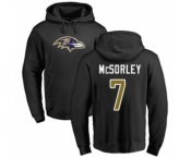 Football Baltimore Ravens #7 Trace McSorley Black Name & Number Logo Pullover Hoodie