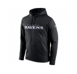Men Baltimore Ravens Nike Black Circuit Wordmark Essential Performance Pullover Hoodie