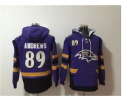 Men's Baltimore Ravens #89 Mark Andrews Ageless Must-Have Lace-Up Pullover Hoodie