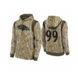 Men's Baltimore Ravens #99 Jayson Oweh Camo 2021 Salute To Service Therma Performance Pullover Football Hoodie
