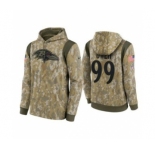 Men's Baltimore Ravens #99 Jayson Oweh Camo 2021 Salute To Service Therma Performance Pullover Hoodie