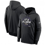 Men's Baltimore Ravens Black 2023 AFC North Division Champions Locker Room Trophy Collection Pullover Hoodie