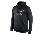 Men's Baltimore Ravens Nike Black Kick Off Staff Performance Pullover Hoodie