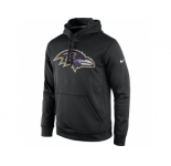 Men's Baltimore Ravens Nike Black Practice Performance Pullover Hoodie