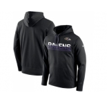 Men's Baltimore Ravens Nike Black Sideline Circuit Pullover Performance Hoodie
