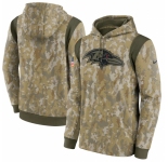 Men's Baltimore Ravens Nike Camo 2021 Salute To Service Performance Pullover Hoodie