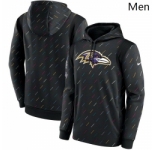 Men's Baltimore Ravens Nike Charcoal 2021 NFL Crucial Catch Therma Pullover Hoodie
