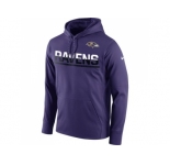 Men's Baltimore Ravens Nike Sideline Circuit Purple Pullover Hoodie