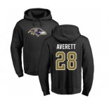 NFL Nike Baltimore Ravens #28 Anthony Averett Black Name & Number Logo Pullover Hoodie