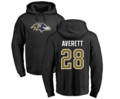 NFL Nike Baltimore Ravens #28 Anthony Averett Black Name & Number Logo Pullover Hoodie