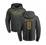 NFL Nike Baltimore Ravens #8 Lamar Jackson Ash One Color Pullover Hoodie