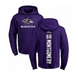 NFL Nike Baltimore Ravens #88 Ty Montgomery Purple Backer Pullover Hoodie
