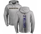 NFL Nike Baltimore Ravens #98 Brandon Williams Ash Backer Pullover Hoodie