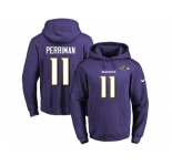 Nike Baltimore Ravens #11 Breshad Perriman Purple Name & Number Pullover NFL Hoodie