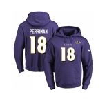 Nike Baltimore Ravens #18 Breshad Perriman Purple Name & Number Pullover NFL Hoodie