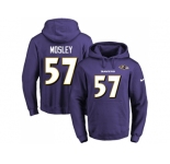 Nike Baltimore Ravens #57 C.J. Mosley Purple Name & Number Pullover NFL Hoodie