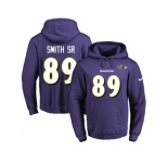 Nike Baltimore Ravens #89 Steve Smith Sr Purple Name & Number Pullover NFL Hoodie