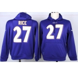 nike nfl jerseys baltimore ravens #27 ray rice purple[pullover hooded sweatshirt]