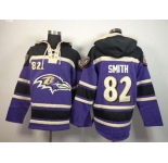 nike nfl jerseys baltimore ravens #82 torrey smith purple-black[pullover hooded