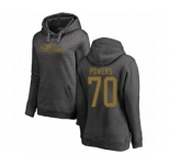 Football Women's Baltimore Ravens #70 Ben Powers Ash One Color Pullover Hoodie