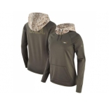 Women Baltimore Ravens Nike Olive Salute to Service Performance Pullover Hoodie