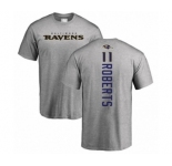 Football Baltimore Ravens #11 Seth Roberts Ash Backer T-Shirt