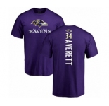 Football Baltimore Ravens #34 Anthony Averett Purple Backer T-Shirt