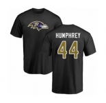 Football Baltimore Ravens #44 Marlon Humphrey Black Name & Number Logo T-Shirt