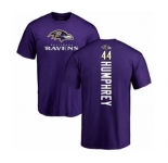 Football Baltimore Ravens #44 Marlon Humphrey Purple Backer T-Shirt