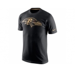 Men's Baltimore Ravens Nike Black Championship Drive Gold Collection Performance T-Shirt