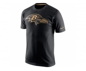 Men's Baltimore Ravens Nike Black Championship Drive Gold Collection Performance T-Shirt