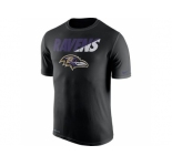 Men's Baltimore Ravens Nike Black Legend Staff Practice Performance T-Shirt