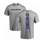NFL Nike Baltimore Ravens #88 Ty Montgomery Ash Backer T-Shirt