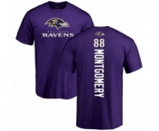 NFL Nike Baltimore Ravens #88 Ty Montgomery Purple Backer T-Shirt